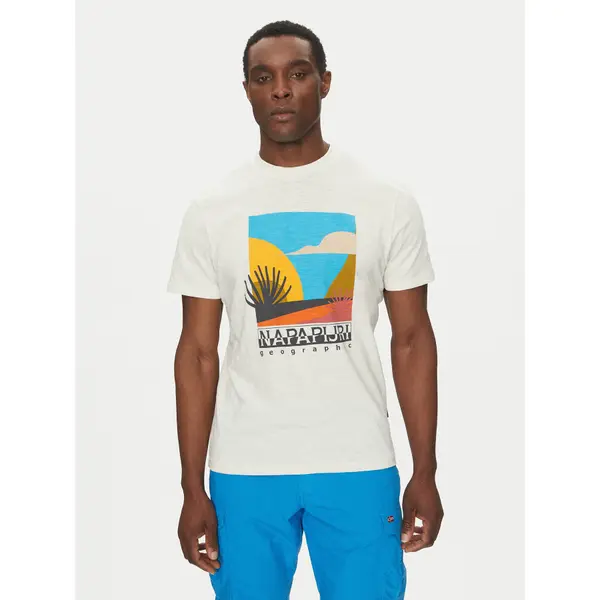 Napapijri Napapijri T-shirt S-Arbia NP0A4IE3 Écru Regular Fit