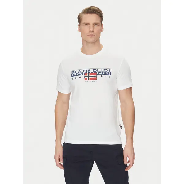 Napapijri Napapijri T-shirt S-Aylmer NP0A4HTO Bijela Regular Fit