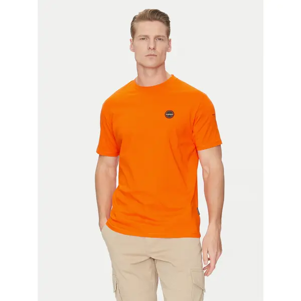 Napapijri Napapijri T-shirt S-Badge NP0A4I3N Narančasta Regular Fit