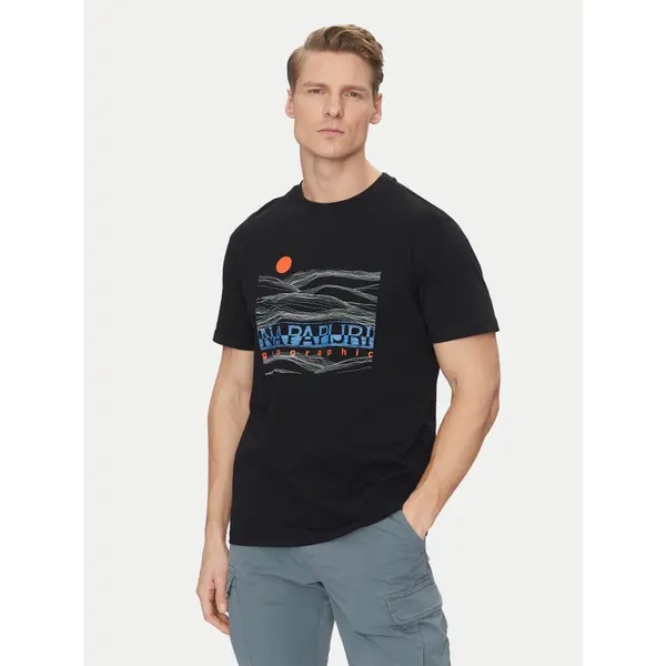 Napapijri Napapijri T-shirt S-Buti NP0A4INM Crna Regular Fit