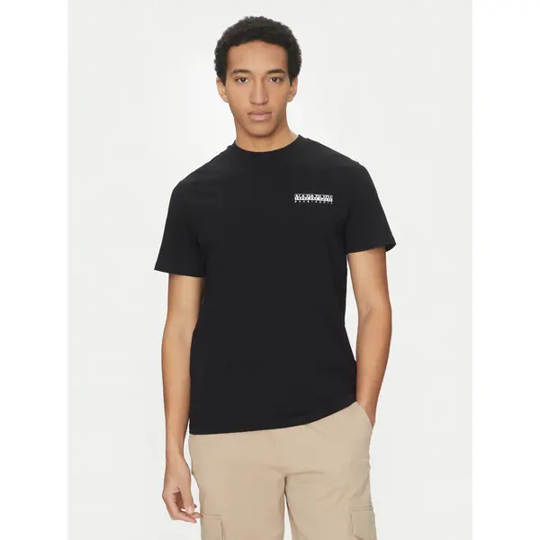 Napapijri Napapijri T-shirt S-Dati NP0A4IE2 Crna Regular Fit