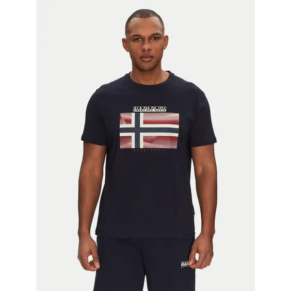 Napapijri Napapijri T-shirt S-Lari NP0A4IE51761 Tamnoplava Regular Fit
