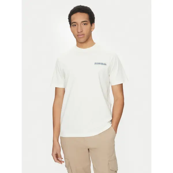 Napapijri Napapijri T-shirt S-Sovana NP0A4IE4 Bijela Regular Fit