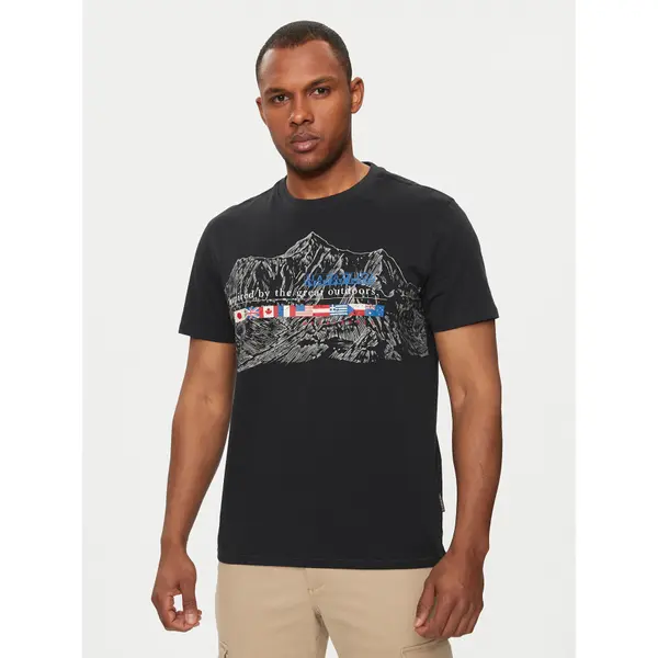 Napapijri Napapijri T-shirt S-Turin NP0A4HQG Crna Regular Fit