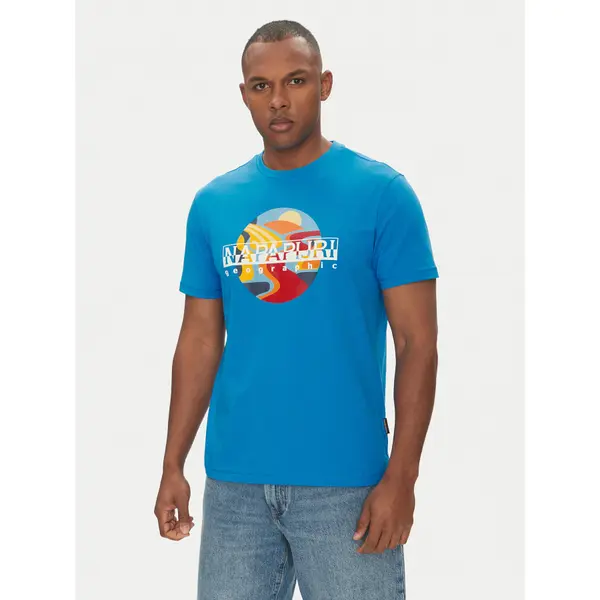 Napapijri Napapijri T-shirt S-Valdor NP0A4IE6 Plava Regular Fit