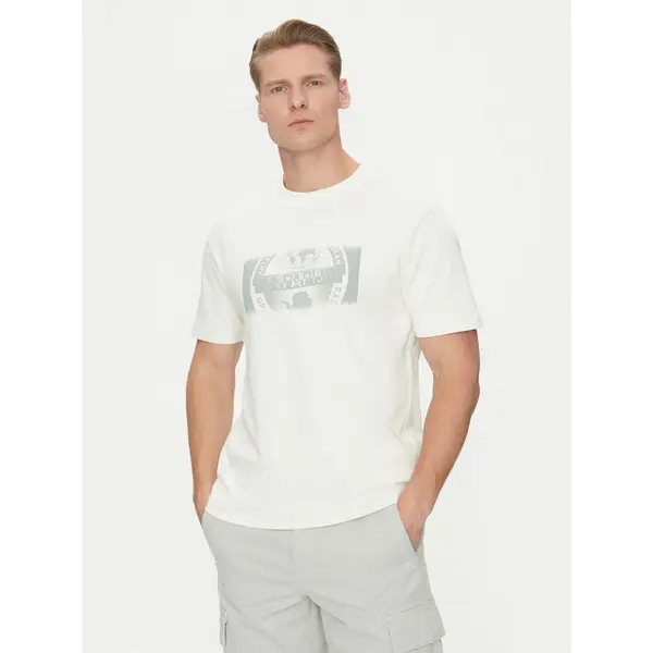 Napapijri Napapijri T-shirt S-Vanni NP0A4IEA Bijela Regular Fit
