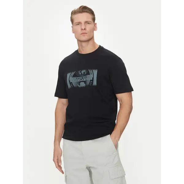 Napapijri Napapijri T-shirt S-Vanni NP0A4IEA Crna Regular Fit