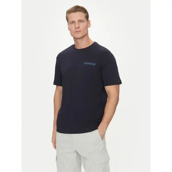 Napapijri Napapijri T-shirt S-Vanni NP0A4IED Tamnoplava Regular Fit