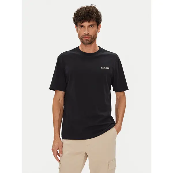 Napapijri Napapijri T-shirt Smallbox NP0A88TR Crna Regular Fit