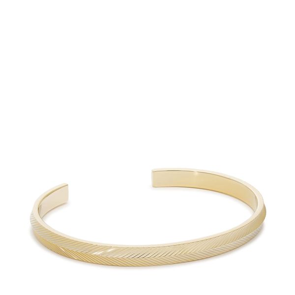 Fossil Narukvica Fossil Linear Texture JF04117710 Zlatna