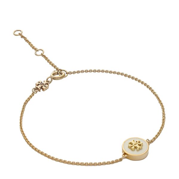 Tory Burch Narukvica Tory Burch Kira Enamel Chain Bracelet 90284 Tory Gold/New Ivory 700
