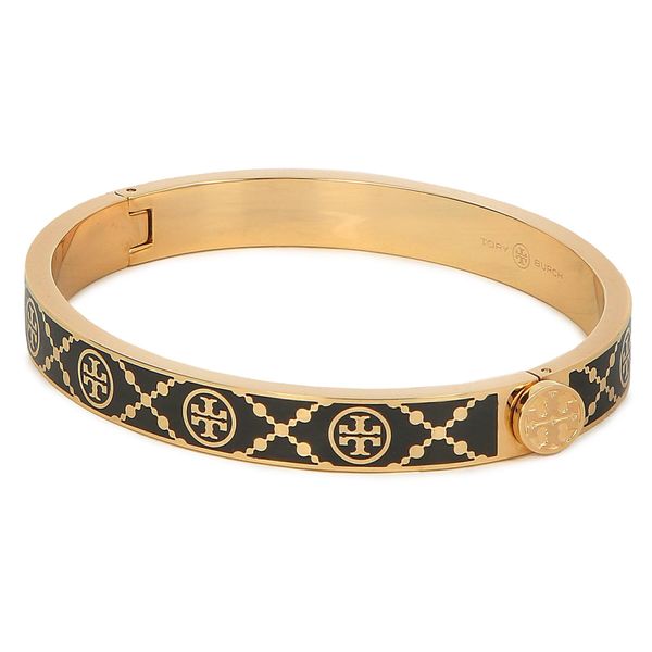 Tory Burch Narukvica Tory Burch T Monogram Hinge Bracelet 150568 Tory Gold / Black 720