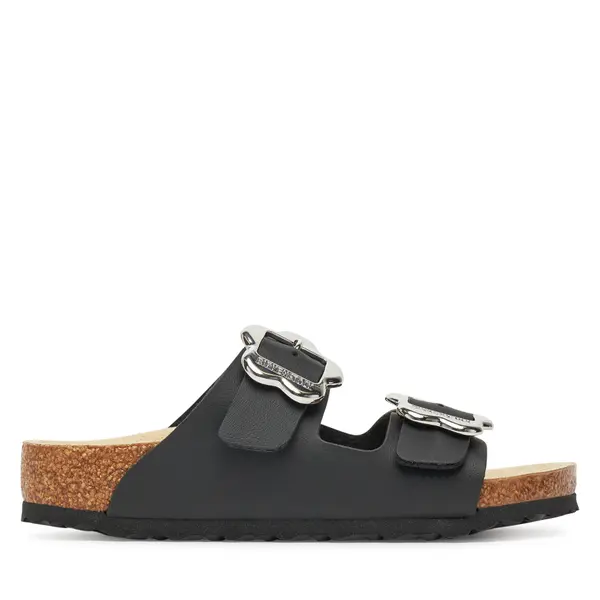 Birkenstock Natikače Birkenstock Arizona Flower Buckle Kids 1029844 S Crna