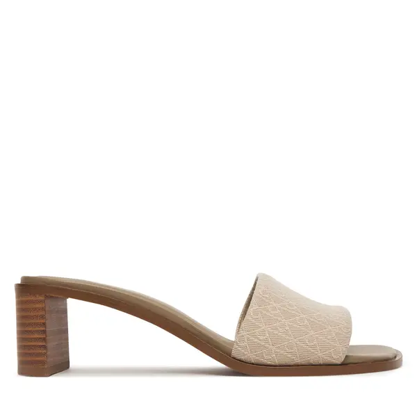 Calvin Klein Natikače Calvin Klein Block Heel Sandal Aop HW0HW03016 Bež