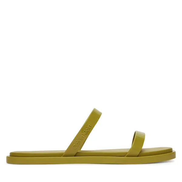 Calvin Klein Natikače Calvin Klein Double Bar Slide - Jelly HW0HW02417 Zelena