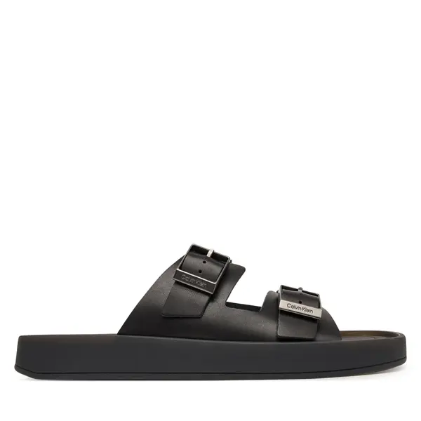 Calvin Klein Natikače Calvin Klein Ergon Double Bar Sandal Lth HM0HM02097 Crna