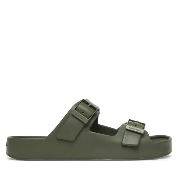 Calvin Klein Natikače Calvin Klein Ergon Eva Double Bar Sandal HM0HM02116 Zelena