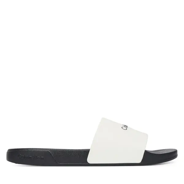 Calvin Klein Natikače Calvin Klein Ess Slide Monobrand Cv HM0HM02107 Bijela