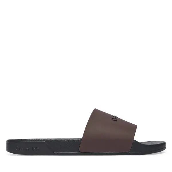 Calvin Klein Natikače Calvin Klein Ess Slide Monobrand Cv HM0HM02107 Smeđa