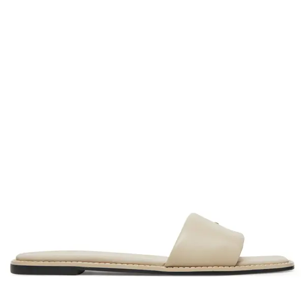Calvin Klein Natikače Calvin Klein Flat Sandal Square Hf Lth HW0HW02652 Bež