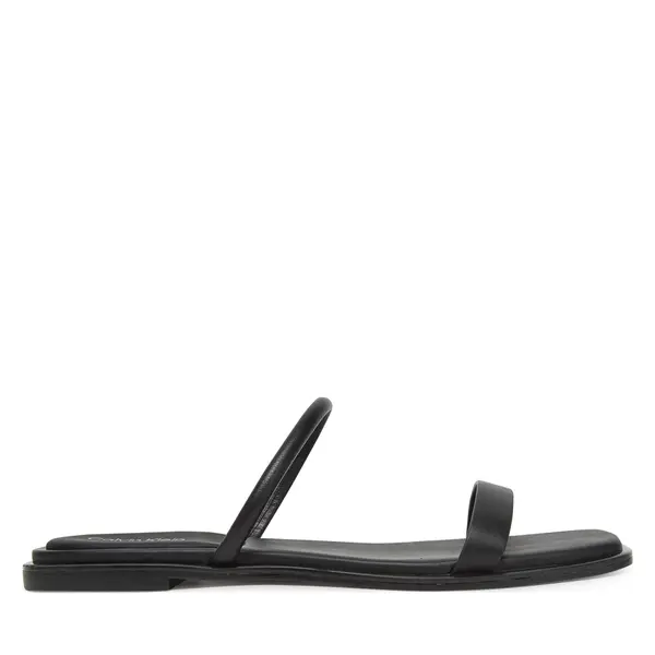 Calvin Klein Natikače Calvin Klein Flat Sandal Squared 2-Bar Lth HW0HW02532 Crna