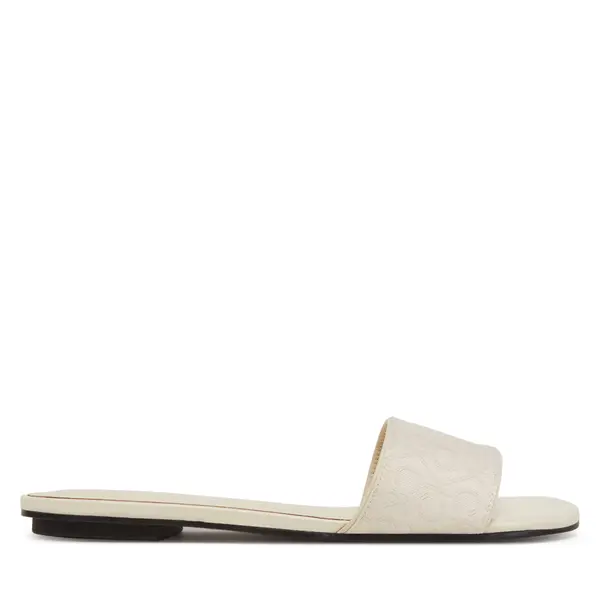 Calvin Klein Natikače Calvin Klein Flat Slide Jacq HW0HW02388 Écru