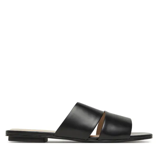 Calvin Klein Natikače Calvin Klein Flat Slide - Lth 2 Straps HW0HW02365 Crna