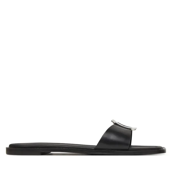 Calvin Klein Natikače Calvin Klein Flat Slide W/Ck Hw Big - Lth HW0HW02482 Crna