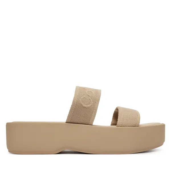 Calvin Klein Natikače Calvin Klein Flatform Sndl Webbing HW0HW02878 Bež