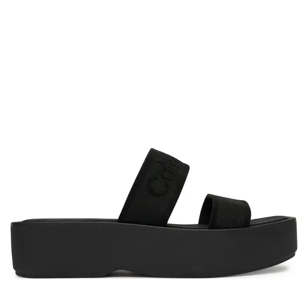 Calvin Klein Natikače Calvin Klein Flatform Sndl Webbing HW0HW02878 Crna