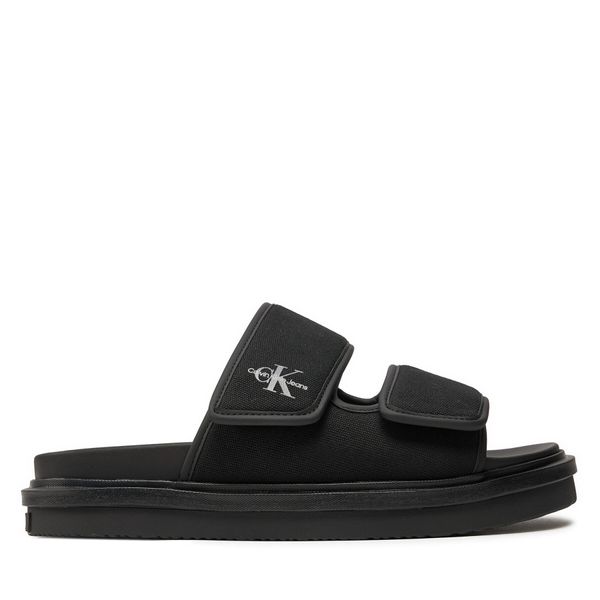 Calvin Klein Jeans Natikače Calvin Klein Jeans Double Bar Sandal Mtl YM0YM01020 Crna