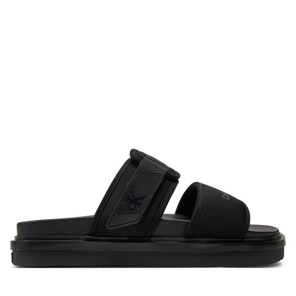 Calvin Klein Jeans Natikače Calvin Klein Jeans Double Bar Sandal Wb In Br YM0YM00946 Triple Black 0GT