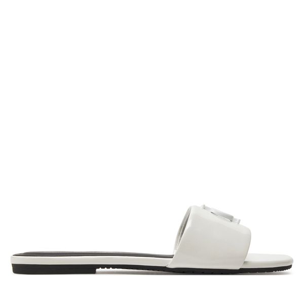 Calvin Klein Jeans Natikače Calvin Klein Jeans Flat Sandal Slide Mg Met YW0YW01348 Bright White YBR