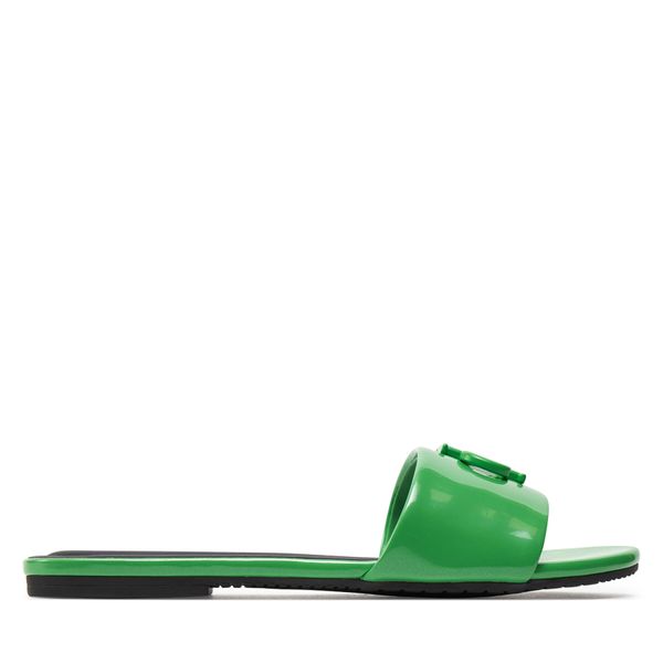 Calvin Klein Jeans Natikače Calvin Klein Jeans Flat Sandal Slide Mg Met YW0YW01348 Zelena