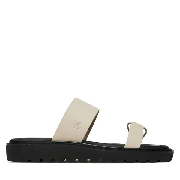 Calvin Klein Jeans Natikače Calvin Klein Jeans Rope Sandal Soft Lth Mg YW0YW01864 Écru