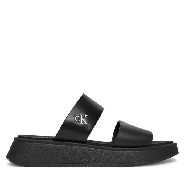 Calvin Klein Jeans Natikače Calvin Klein Jeans Sandal Slide Double Strap YW0YW01694 Crna