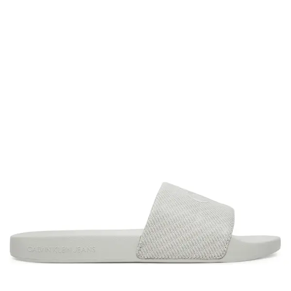 Calvin Klein Jeans Natikače Calvin Klein Jeans Slide Aop Print YM0YM01269 Siva