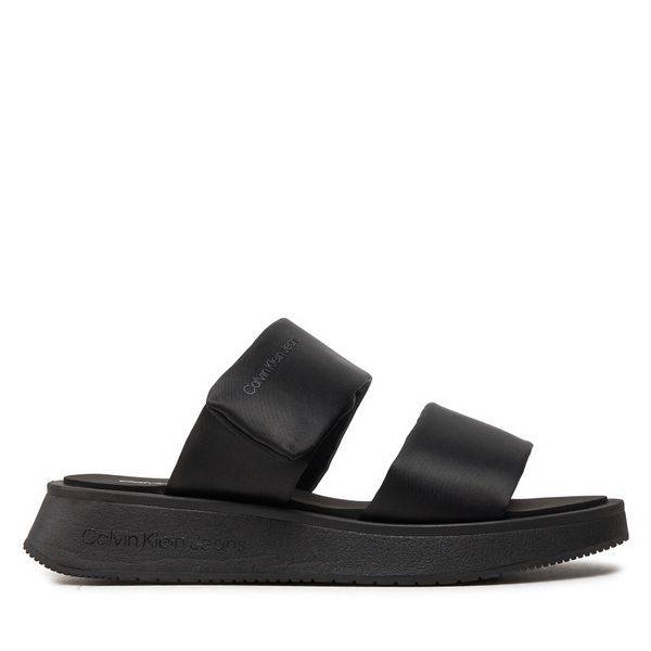 Calvin Klein Jeans Natikače Calvin Klein Jeans Slide Double Strap Sandal Dc YW0YW01355 Crna