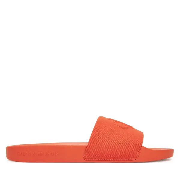 Calvin Klein Jeans Natikače Calvin Klein Jeans Slide Hf Mono Cv YM0YM01282 Narančasta