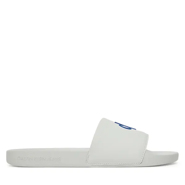 Calvin Klein Jeans Natikače Calvin Klein Jeans Slide Jelly Mono Pu YM0YM01281 Siva