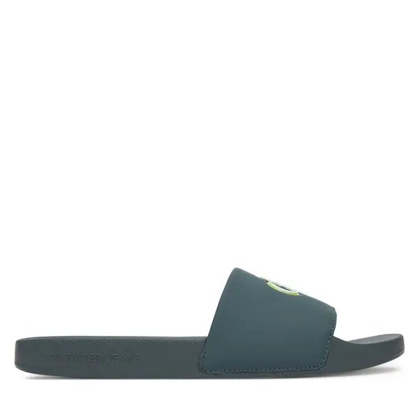Calvin Klein Jeans Natikače Calvin Klein Jeans Slide Jelly Mono Pu YM0YM01281 Zelena