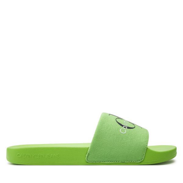 Calvin Klein Jeans Natikače Calvin Klein Jeans Slide Monogram Co YM0YM00061 Jasmine Green/Ck Black 02O