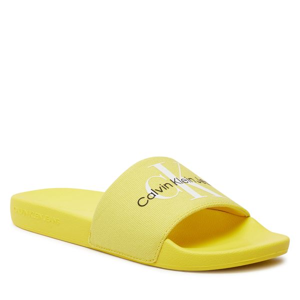 Calvin Klein Jeans Natikače Calvin Klein Jeans Slide Monogram Co YW0YW00103 Blazing Yellow/Bright White 0LJ