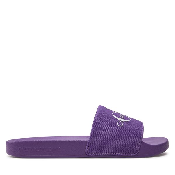 Calvin Klein Jeans Natikače Calvin Klein Jeans Slide Monogram Co YW0YW00103 Deep Lavender/Bright White 0KA