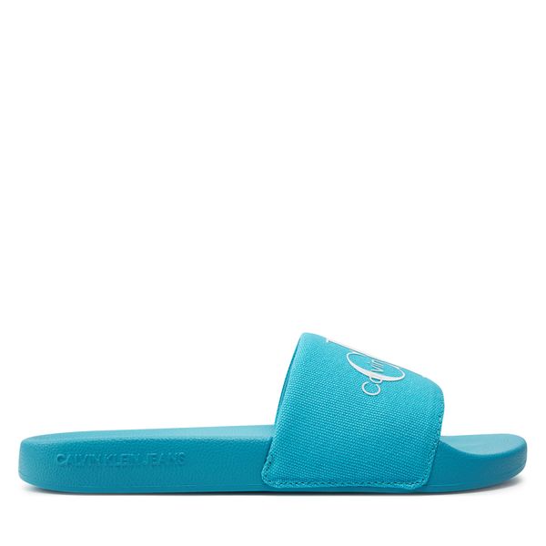 Calvin Klein Jeans Natikače Calvin Klein Jeans Slide Monogram Co YW0YW00103 Svijetloplava