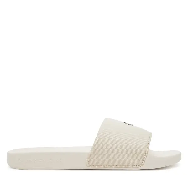 Calvin Klein Jeans Natikače Calvin Klein Jeans Slide Monogram Hardware YW0YW01713 Écru