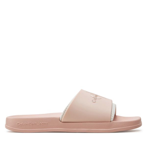 Calvin Klein Jeans Natikače Calvin Klein Jeans Slide Monogram Tpu Ml Wn YW0YW00585 Peach Blush/Bright White TLL