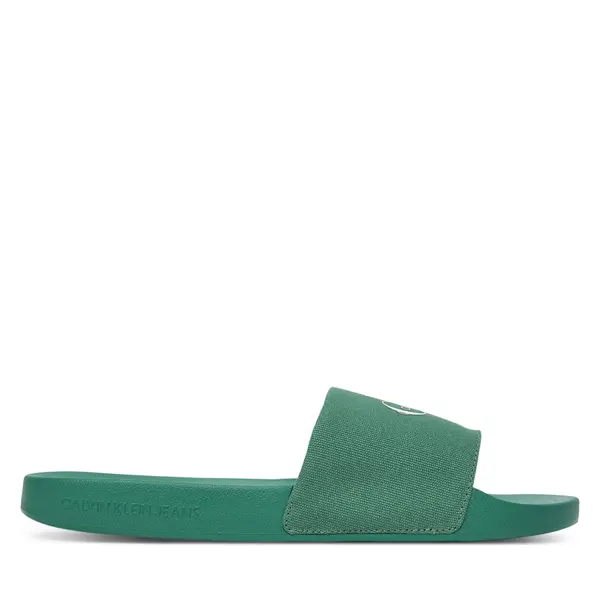 Calvin Klein Jeans Natikače Calvin Klein Jeans Slide Monologo Cv YM0YM01367 Zelena