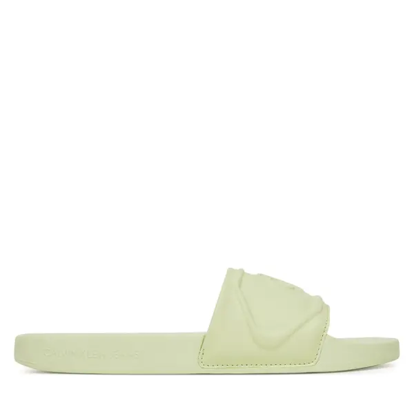 Calvin Klein Jeans Natikače Calvin Klein Jeans Slide Pu Hf Mg YW0YW01879 Zelena
