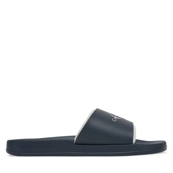 Calvin Klein Jeans Natikače Calvin Klein Jeans Slide Rubber Neoprene Monologo YM0YM00361 Tamnoplava